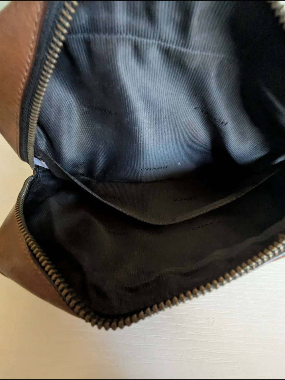 Coach Leather Dopp Kit Travel Kit.